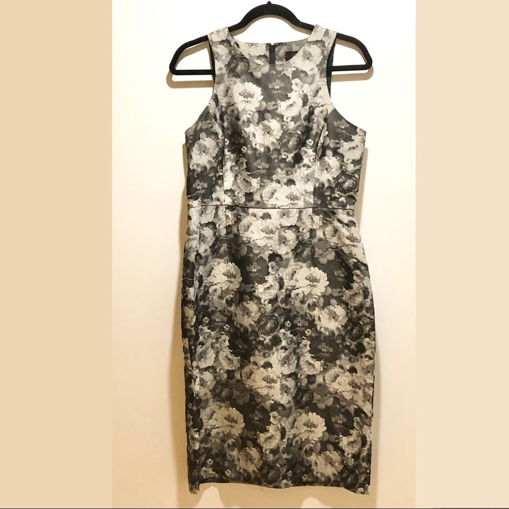 BR MONOGRAM BLACK / SILVER FLORAL DRESS